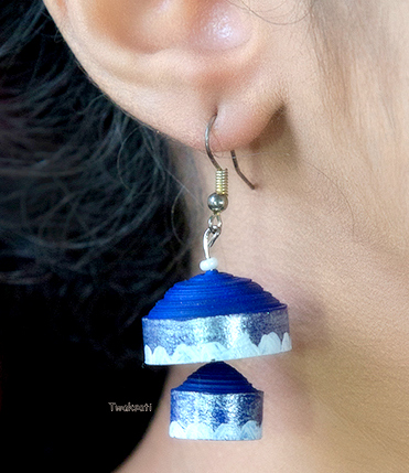 Double Blue drop earring